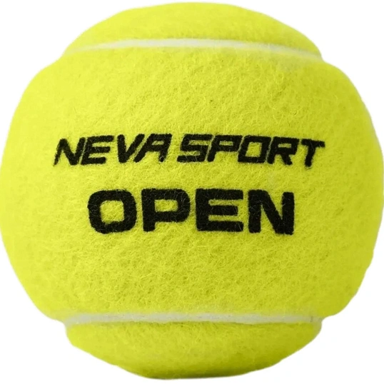 Мяч теннисный NS OPEN X3, уп.3 шт,одобр.ITF, сукно, нат.резина,желтый, UAA1