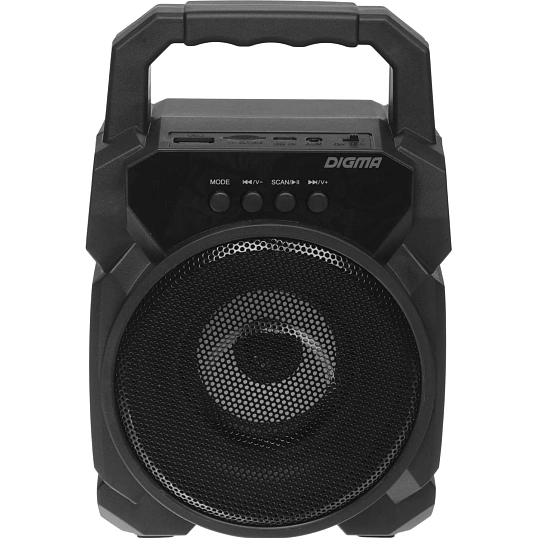 Портативная акустика Digma D-PS1500 черный 10W 1.0 BT 10м 500mAh (SP1500B)
