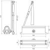 Доводчик ISPARUS 430 F фиксация (от 50 до 110кг) (графит)