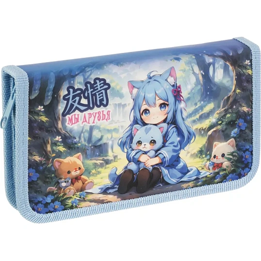 Пенал Аниме малышка,ламинат,софт тач,1отд,190x110мм 88439
