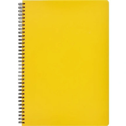 Бизнес-тетрадь А4,96л,кл,спир,пластик,тон.бл. Attache Bright colours Желтый