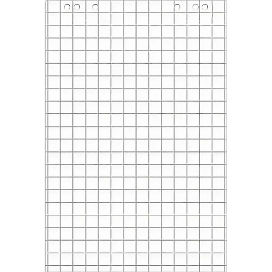 Блок бумаги для флипчартов клетка 67,5х98 20 лист. 5 бл/уп 80гр.