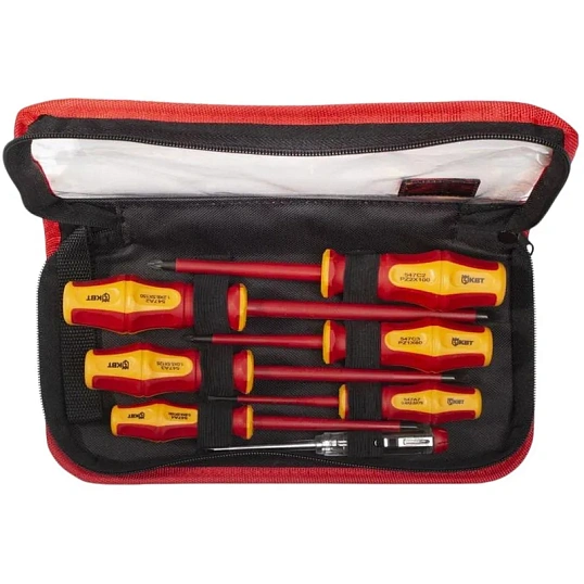 Набор отверток диэлектрических КВТ для работ под напряжением до 1000В 78618