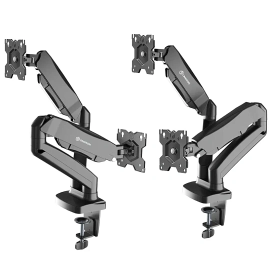 Кронштейн Onkron G160, TV 13-32, для 2-ух мон, газлифт, настольный, чер