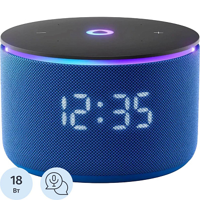 Умная колонка Яндекс Станция Мини 3 Про, Zigbee, синий (YNDX-00059BLU)