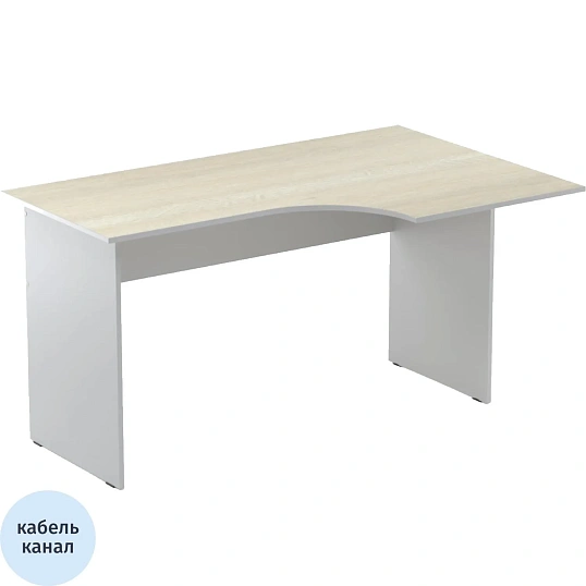 Стол эргономичный Easy St LT 16/16 01002500 пр. св.дуб/сер 1400x900/600x740