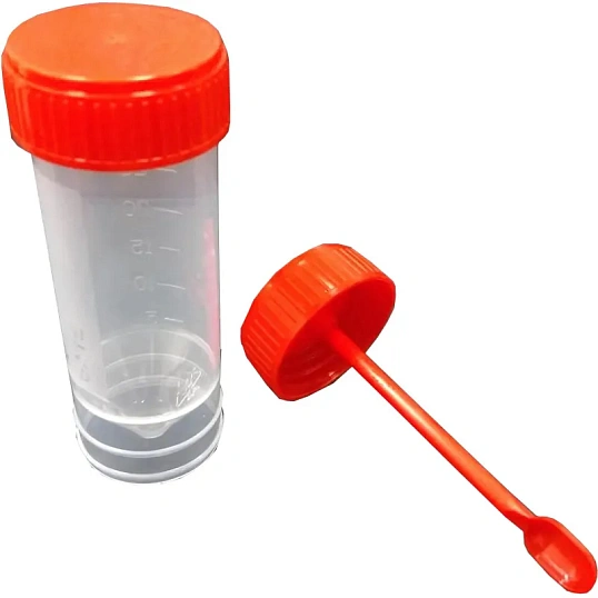 Контейнер д/сбора биопроб  30 мл стерил. с ложкой, индивид. упаковка 250 шт