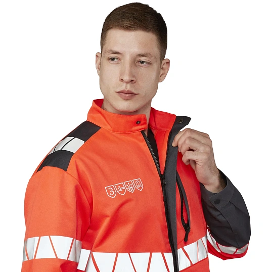 Куртка летняя мужская Равелин красн./графит (р.60-62) 194-200