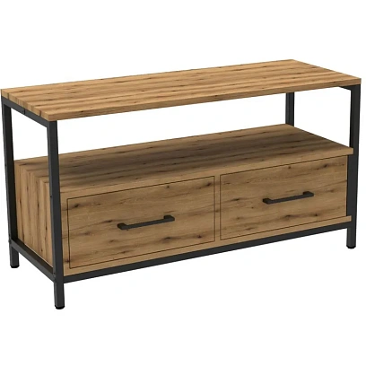 Тумба TI_Комус под ТВ Онега-11, с 2мя ящиками, дуб вотан