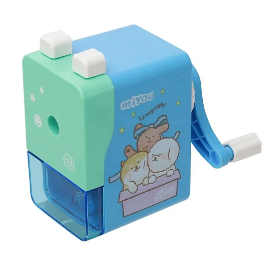 Точилка механическая Deli E0739 MiYou, 1 отв.,пластик,без струбцины ассорти