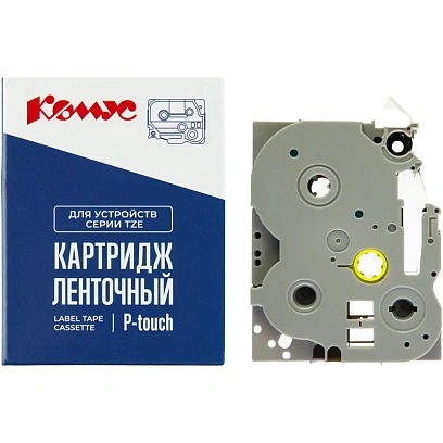 Картридж Комус TZE-411(Brother TZE-411 черный на красном ,6мм/8м)