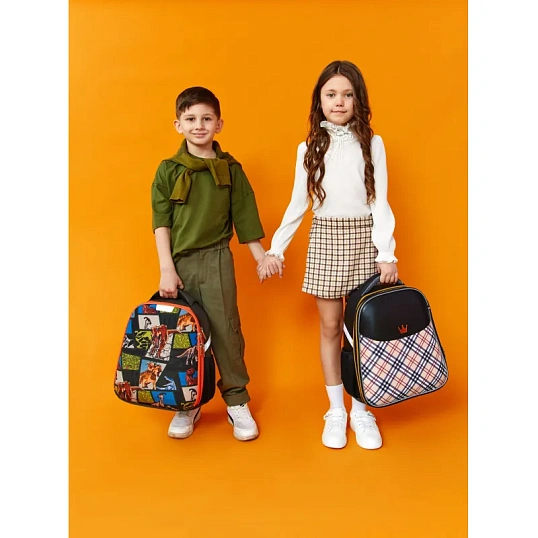 Ранец Комус Класс Basic Дино Комикс зеленый, 2 отд, эргоном спинка