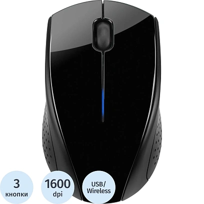 Мышь компьютерная HP беспров. 220 черный (3FV66AA)