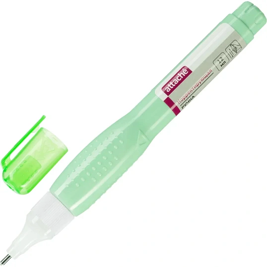 Корректирующая ручка 12 мл Attache, металл наконечник, ассорти