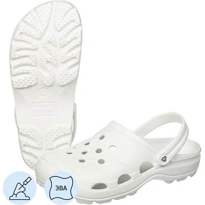 Сабо мужские EVART Ола белый/белый р.45