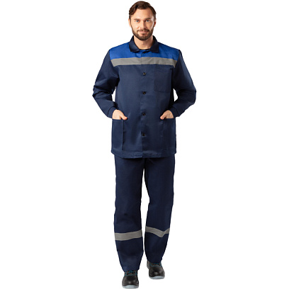 Костюм рабочий летний муж. л16-КБР с СОП син/вас (р.40-42) 158-164