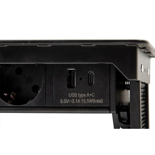 Платформа POWER BOX G4703-2AC(3сил.р./USB/Type-C) черный