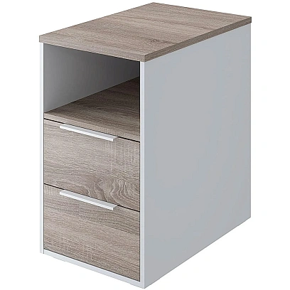 Тумба прист. Комус Мебель К-Loft 241T001 436х670х752 дуб сонома темн/белый
