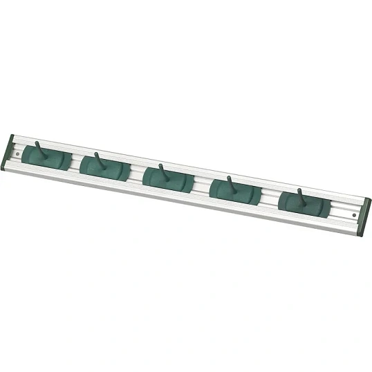 Консоль анод.алюм.,набор: 5 цвет.крючков+цвет.заглушки, 500мм, зел