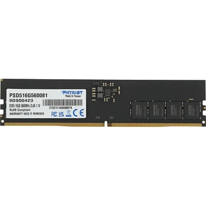 Модуль памяти Patriot DDR5 DIMM 16Gb 5600Мгц(PSD516G560081)