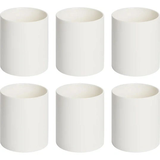 Кружка Kaylas, 280мл, фарфор, белая без ручки 6шт/уп