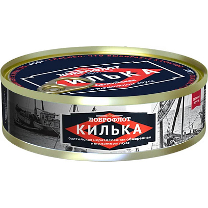 Килька Доброфлот Балтийская неразд.обжар. в т/с  ж/б ключ 240г