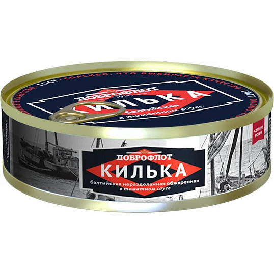 Килька Доброфлот Балтийская неразд.обжар. в т/с  ж/б ключ 240г