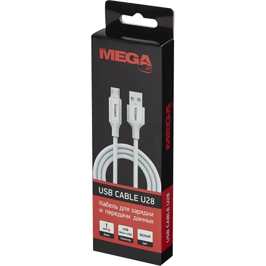 Кабель 2,4A, 1м, USB - Micro-USB, TPE, силикон, белый BT-JCBL-007/U28