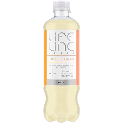 Напиток витаминизир LifeLine Focus Light со вкусом Персика и ЮЗУ негаз 0,5л