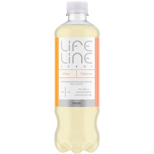 Напиток витаминизир LifeLine Focus Light со вкусом Персика и ЮЗУ негаз 0,5л