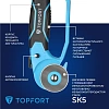 Нож раскройный TOPFORT роликовый, 45мм лезвие,ABS+TPR,гарда