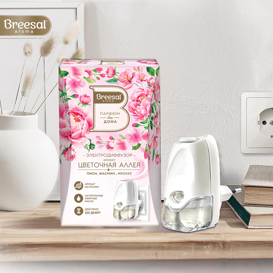 Аромадиффузор электрический Breesal  Цветочная аллея 20 мл, ELDF009
