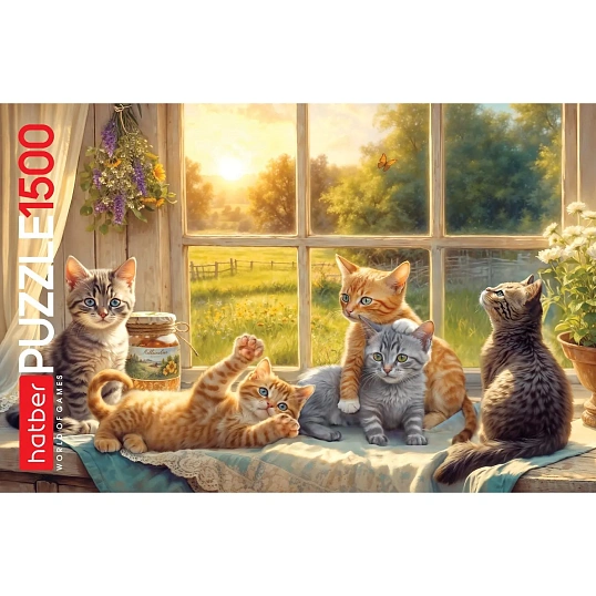 Пазл 1500 элементов А2ф 670х480мм  -Пушистые любимцы-,90495