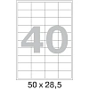Этикетки самоклеящиеся 50х28,5 мм / 40 шт. на листе А4 (100л