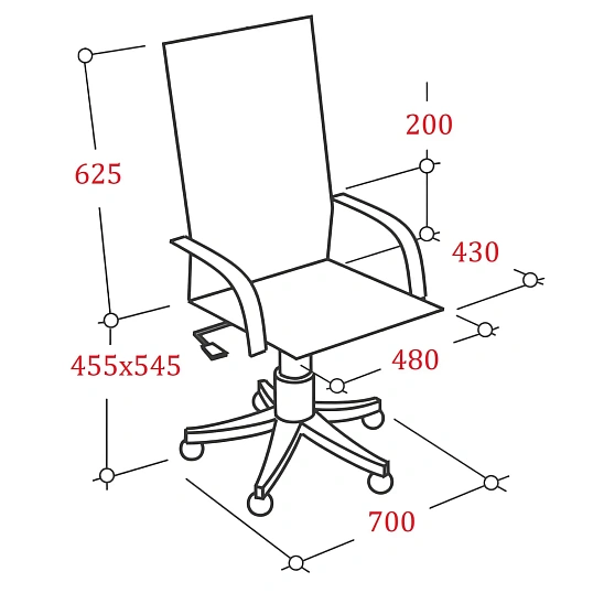 Кресло БР Комус Мебель EChair 660 экокожа,черный,пластик