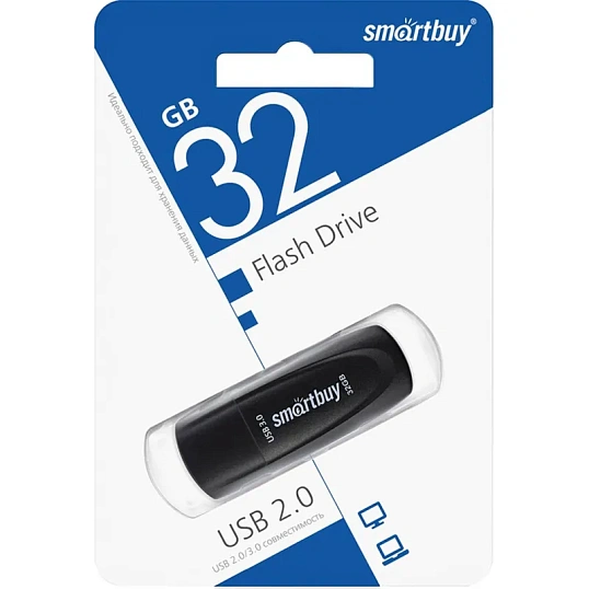 Флеш-память Smartbuy UFD 3.0/3.1 32GB Scout Black (SB032GB3SCK)