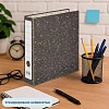 Папка-регистратор 75 мм (+/- 5 мм) мрамор, черный,бум/бум,мет.уг
