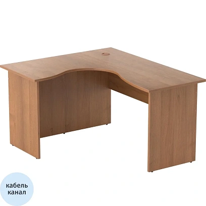 Стол эргономичный Easy One 22/22 левый (1400x1200x740мм) орех new