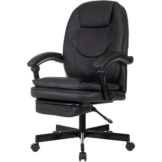 Кресло VB_EChair 668 PU P черный эко.кожа подст.для ног