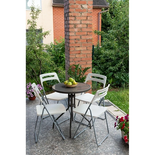 Стул XPP_Комус Мебель раскладной Folding серый/белый