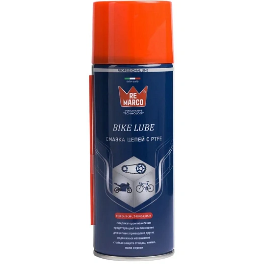 Смазка для цепей с PTFE (индикатор нанесения)400 мл (аэр.) RE MARCO RM-764