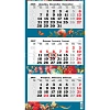 Календарь настенный 3-х блочный 2027 Премиум Цветы 340х840 1227007