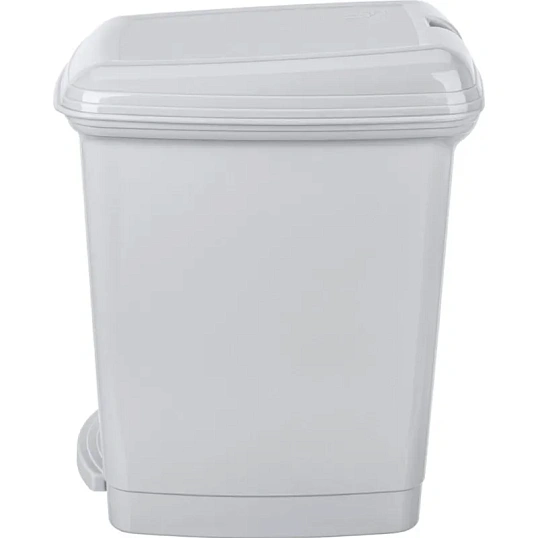 Ведро мусорное (контейнер) 7 л с педалью св. серый