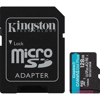 Карта памяти Kingston Canvas Go! Plus microSDXC UHS-I Cl10 +ад, SDCG3/128Gb