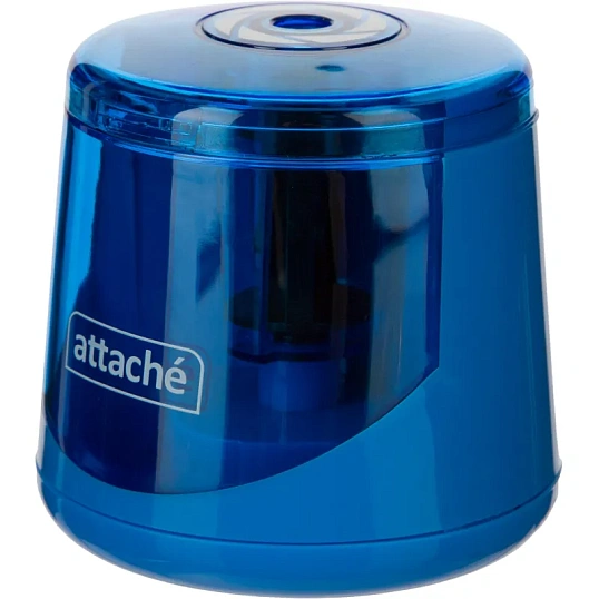 Точилка электрическая Attache,двойное лезвие,1отв,пит. от батареек АА,синий