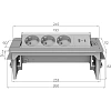 Платформа POWER BOX G4703-2AC(3сил.р./USB/Type-C) черный