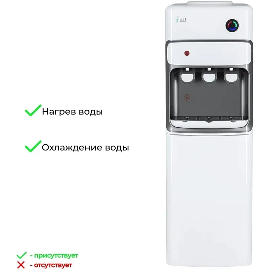 Кулер Ecotronic K30-LCE white-grey, напольный