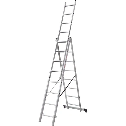 Лестница ал. трёхсекционная Новая Высота NV 1230, 3х8 перекл 1230308