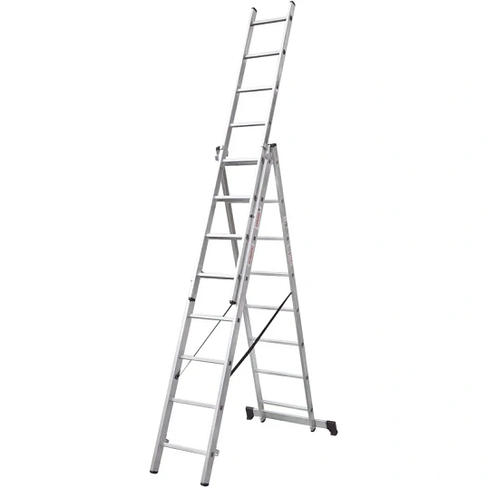 Лестница ал. трёхсекционная Новая Высота NV 1230, 3х8 перекл 1230308