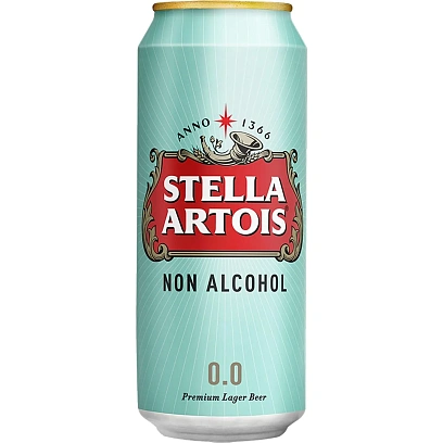 Пиво безалкогольное Stella Artois ж/б 0,45л